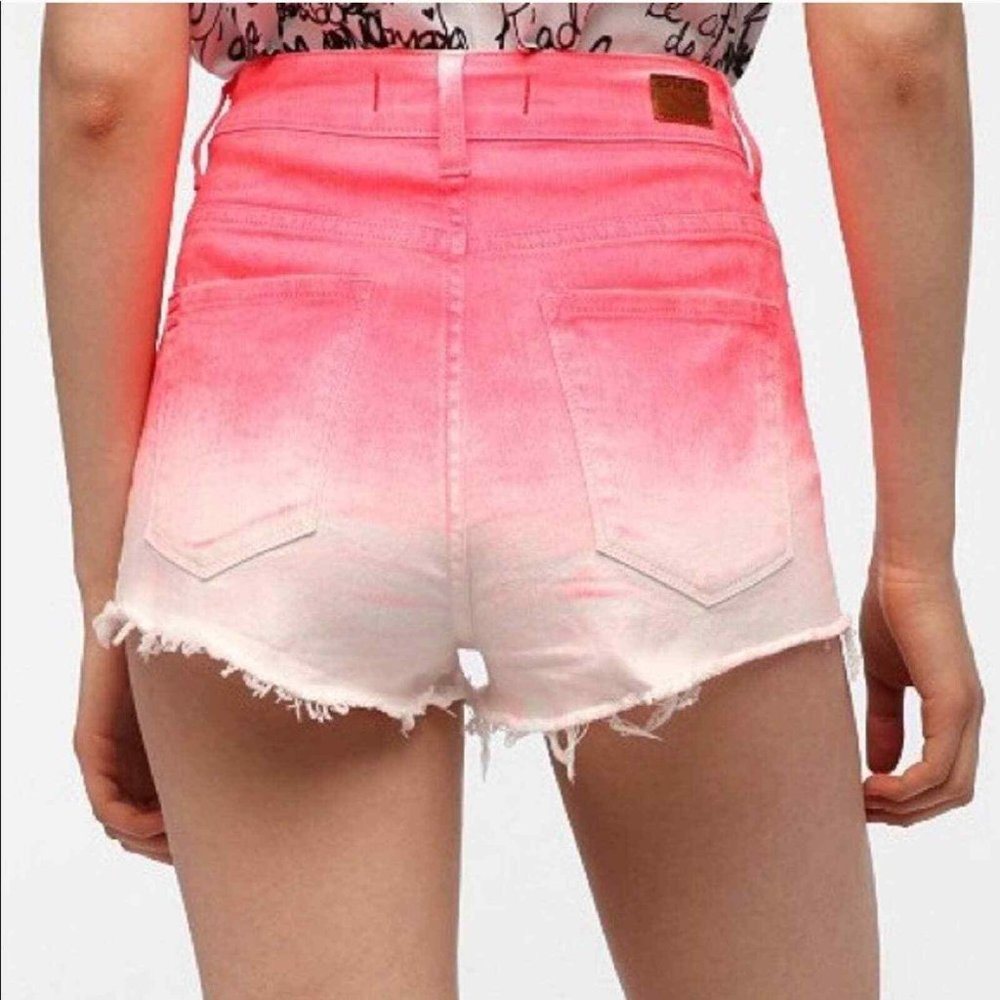 BDG Denim Pink Ombré High Rise Cut off Shorts Women's 28 Beach Summer Vacation